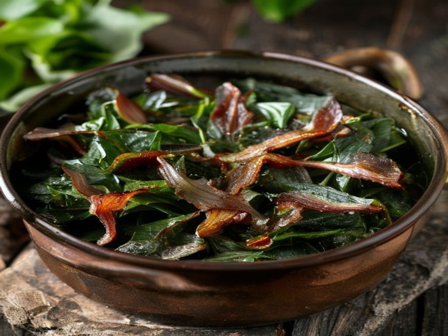 Southern collard greens met gerookt spek