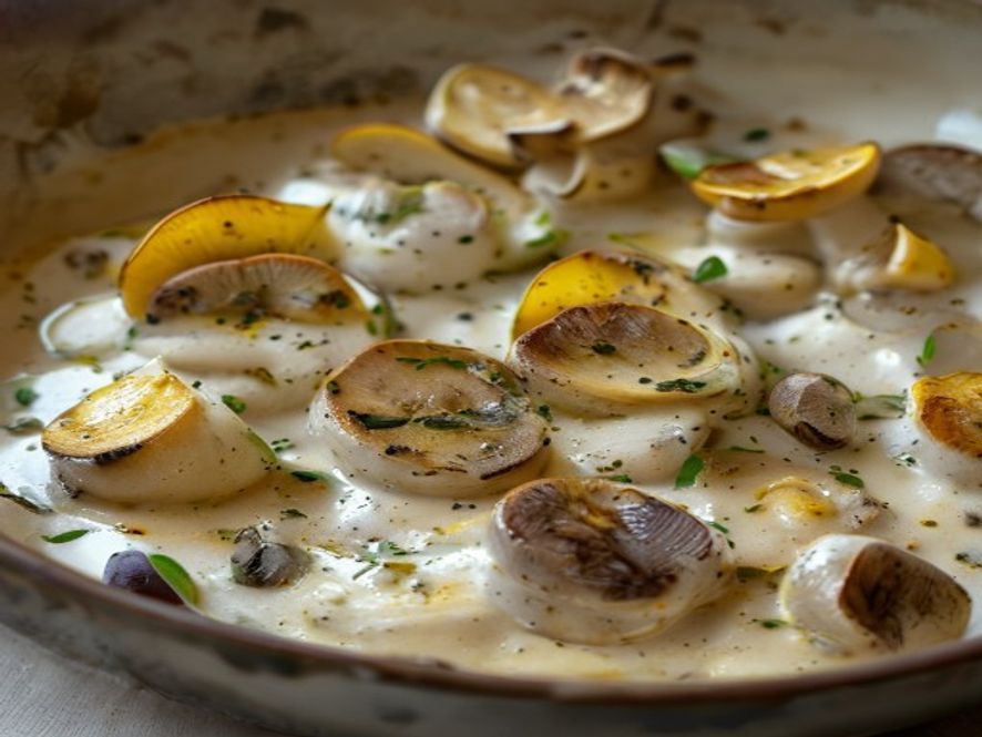 Witloof-champignonroomsaus
