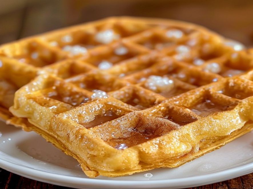 Luikse wafels met parelsuiker