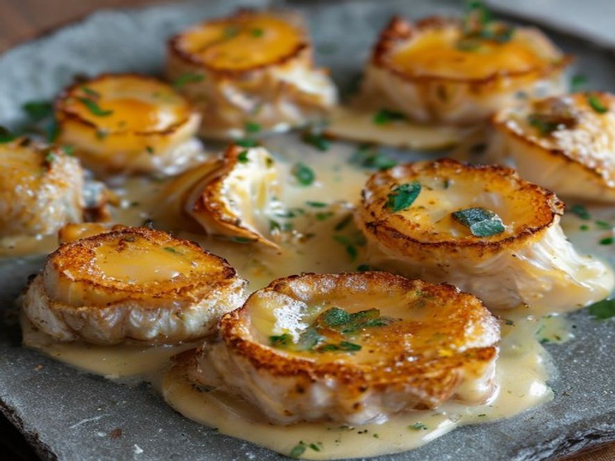 Coquilles Saint-Jacques gegratineerd