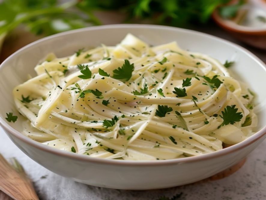 Céleri rémoulade (knolselder in mosterdmayonaise)