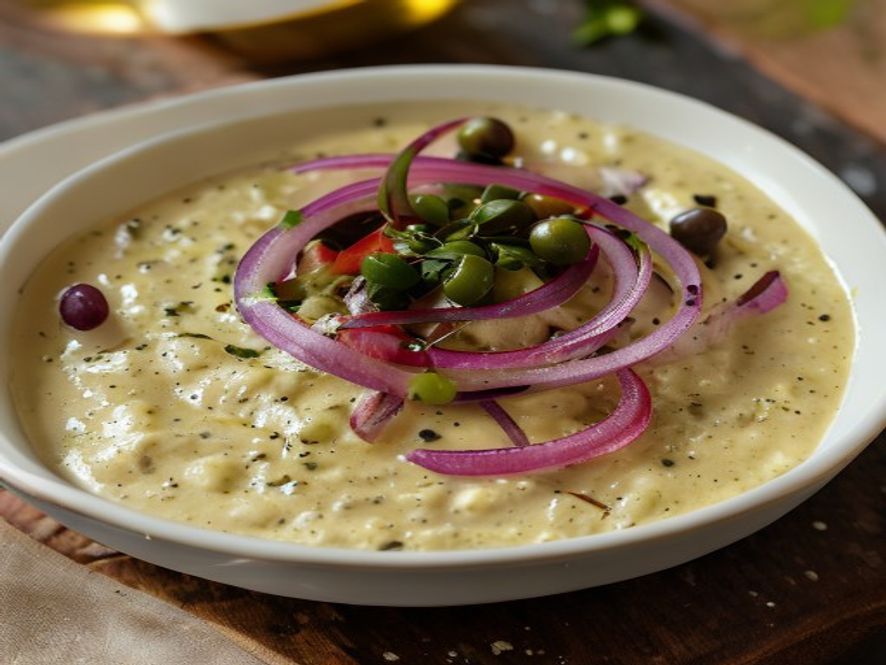 Fava: Griekse spliterwtenpuree met rode ui