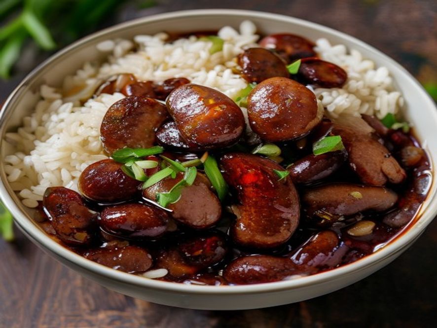 Red beans and rice met gerookte worst