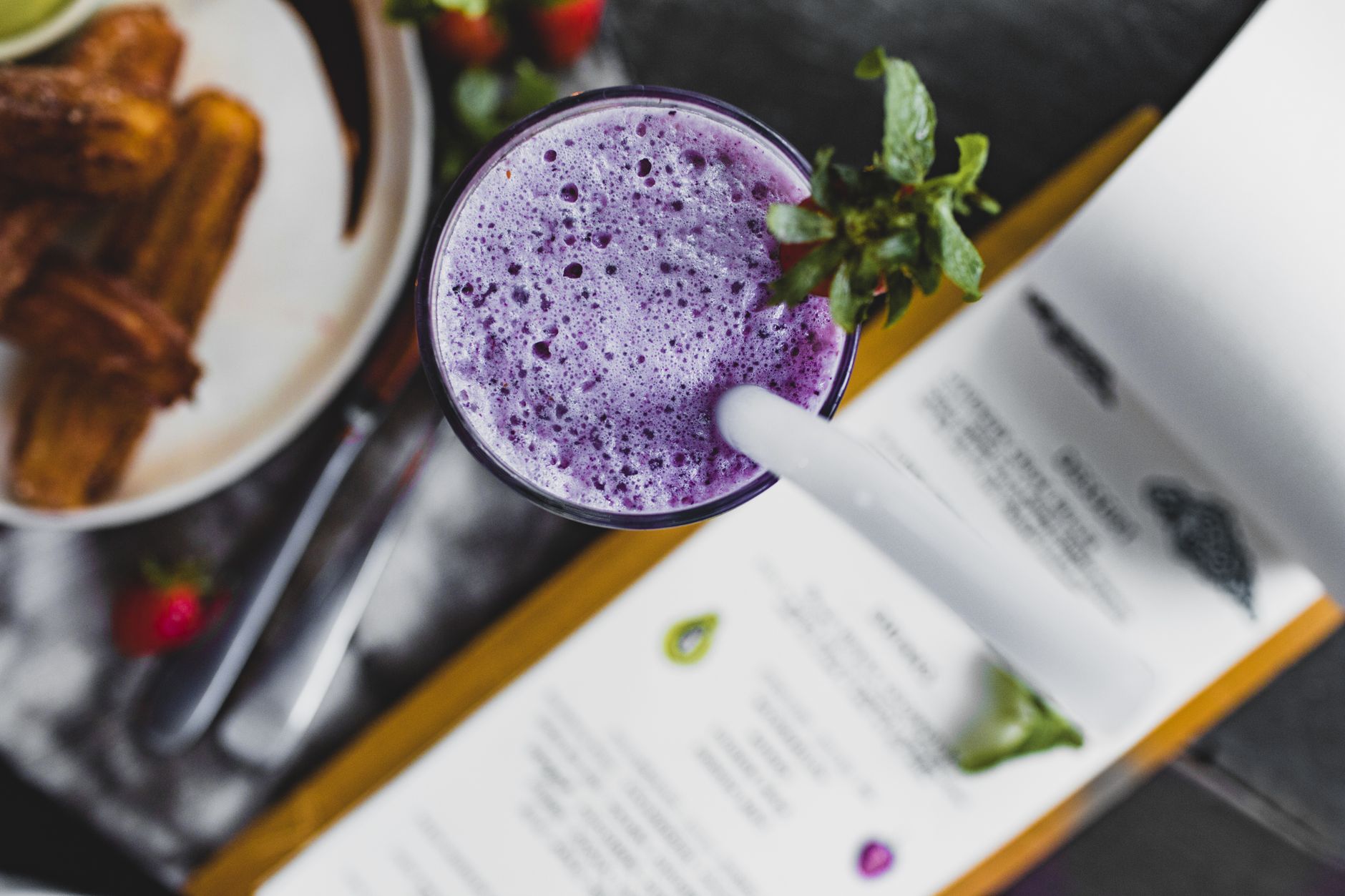 Bosbessen proteïneshake