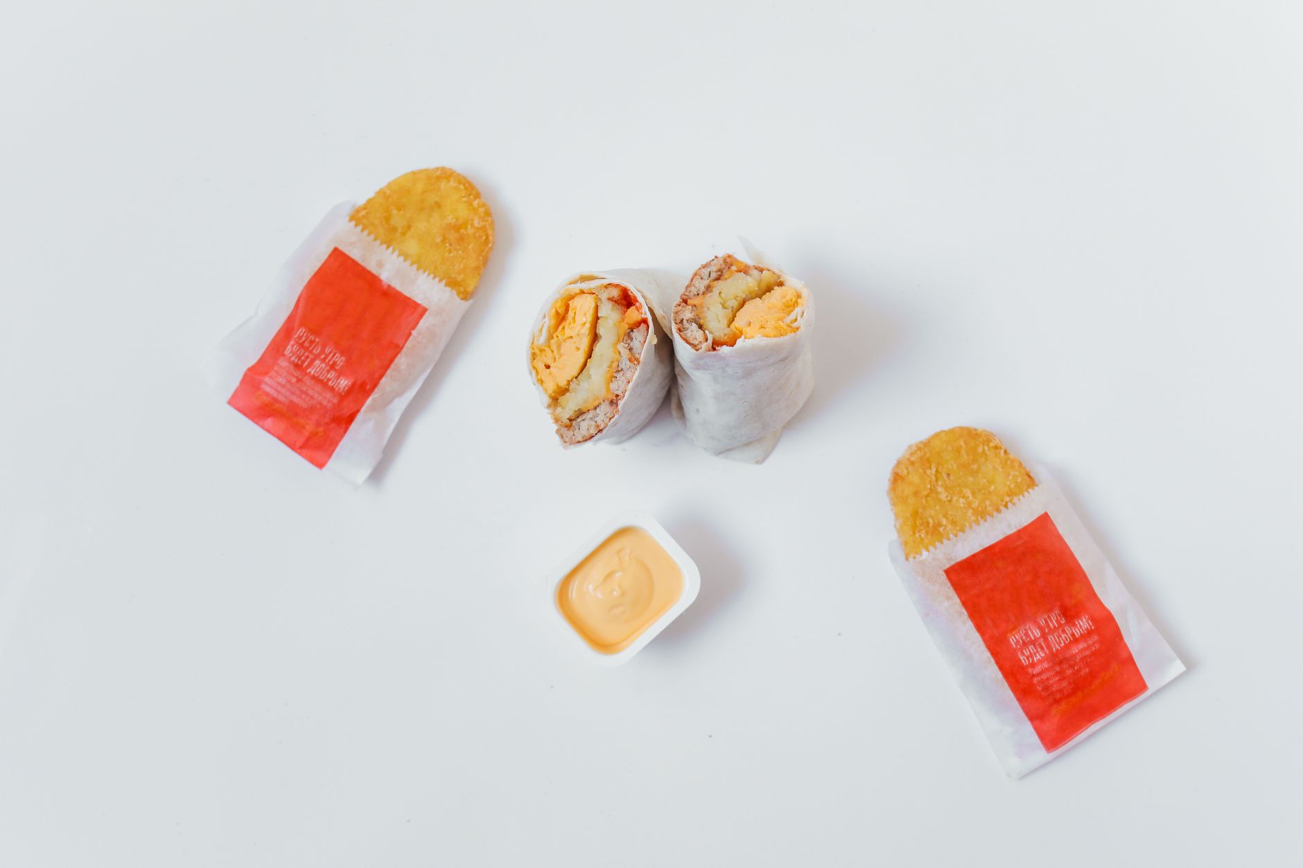 Breakfast burrito met roerei en bonen