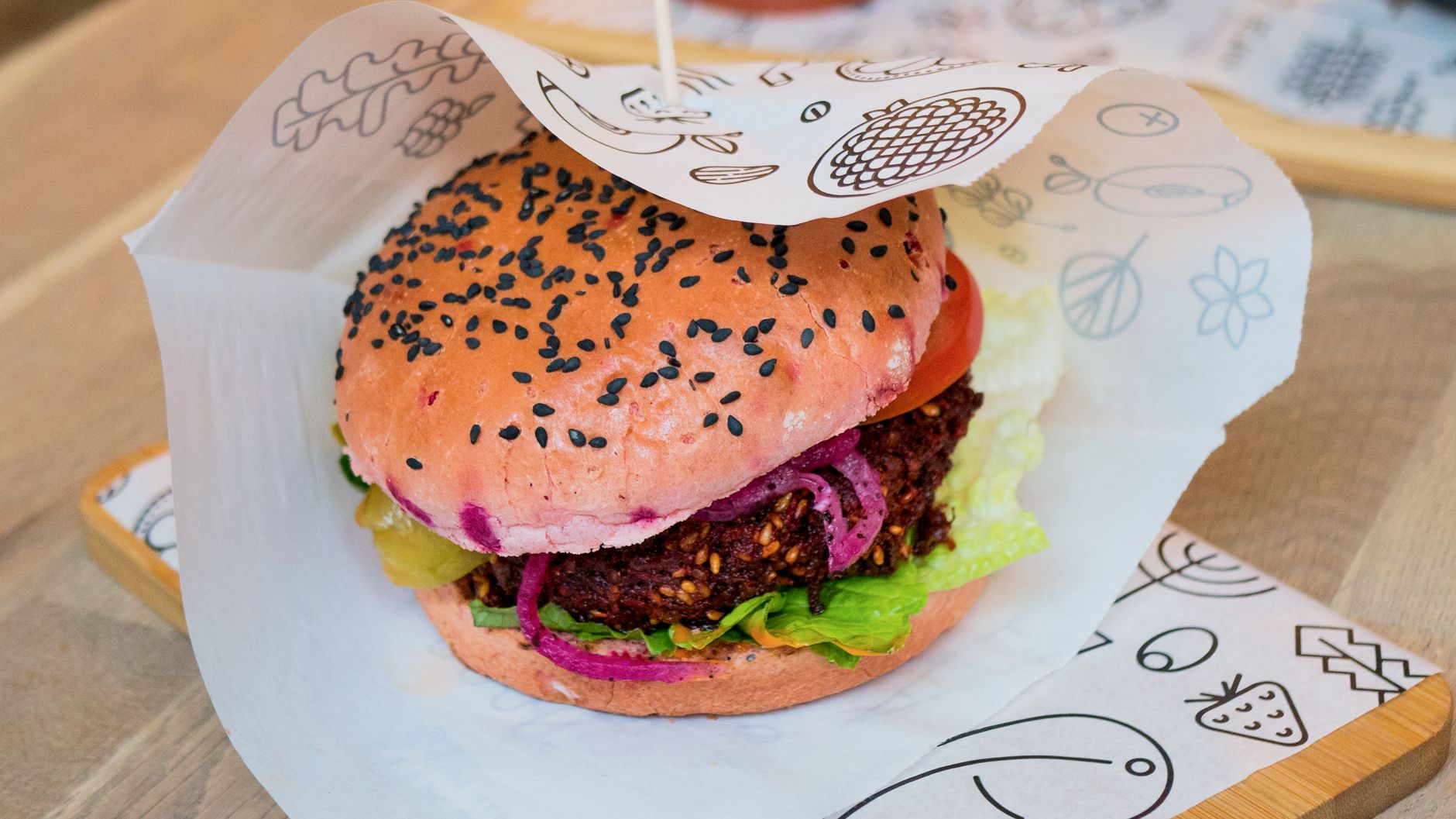 Groenteburger van zwarte bonen
