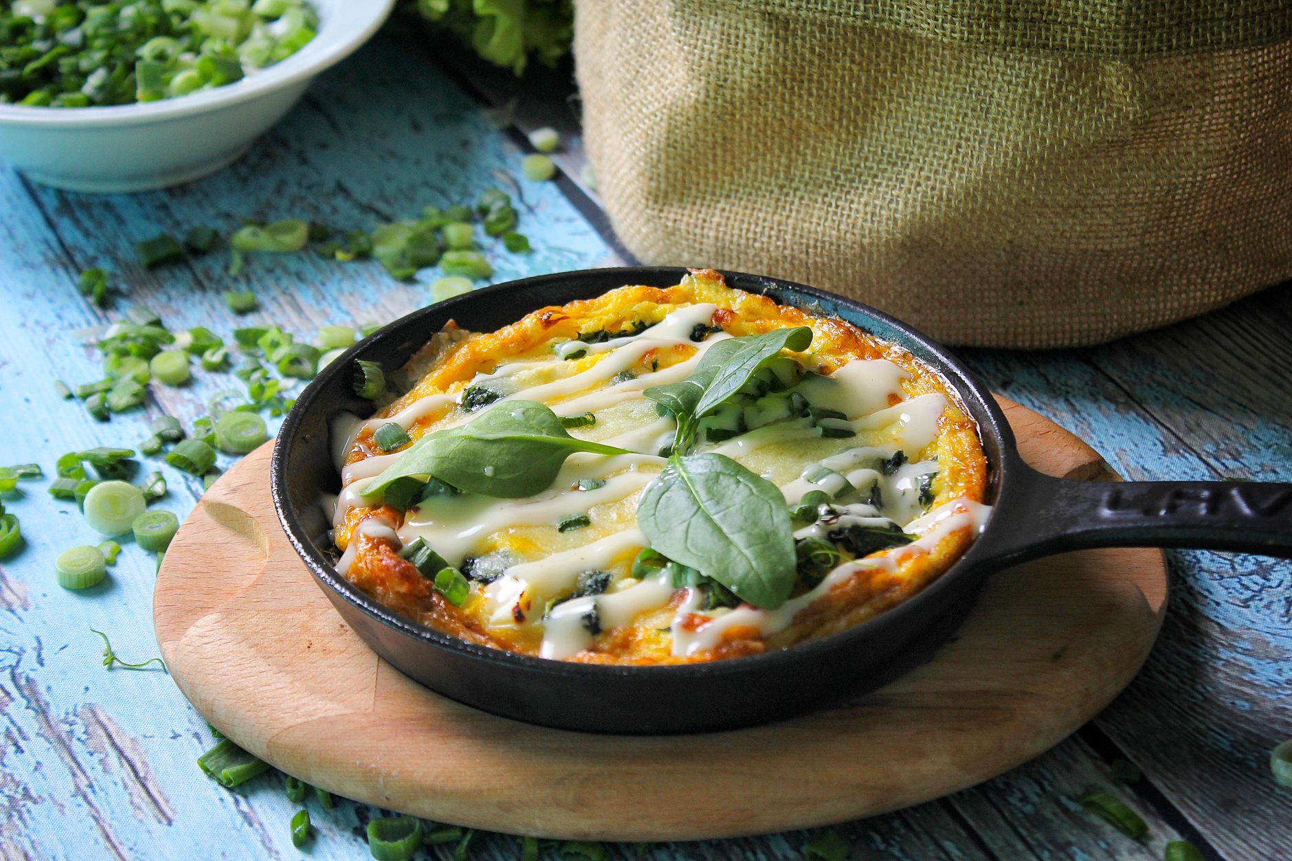 Frittata met courgette en feta