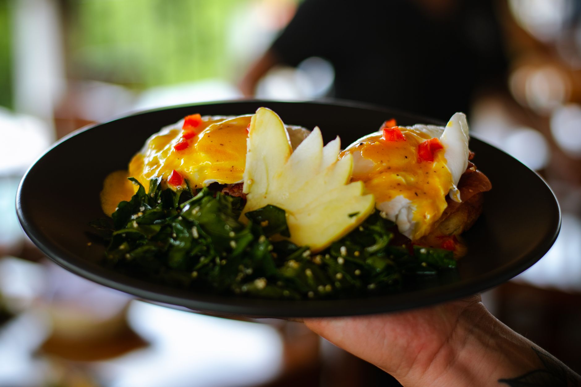 Eggs Florentine met spinazie