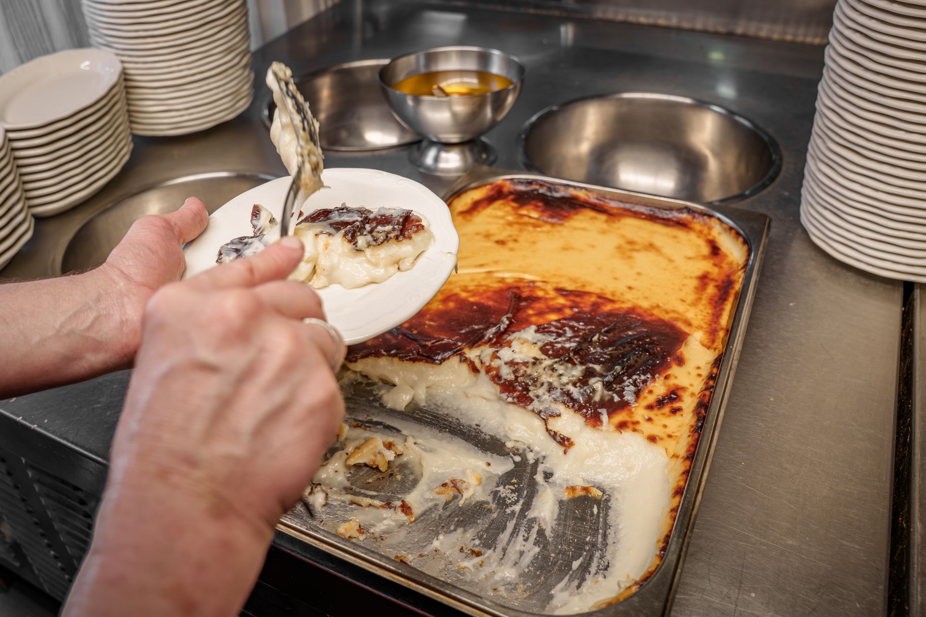 Galaktoboureko: griesmeeltaart met filodeeg