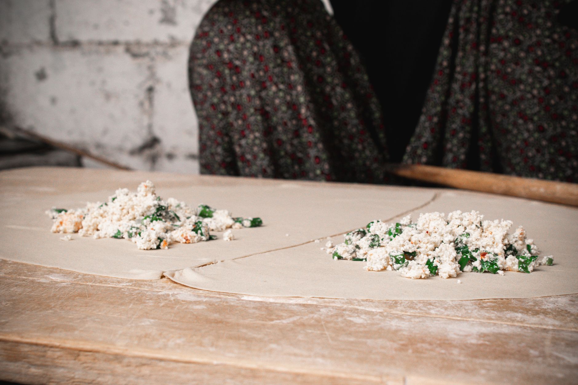 Gözleme met spinazie en feta