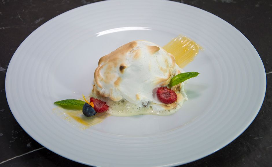 Île flottante, drijvende eilandjes op vanillesaus