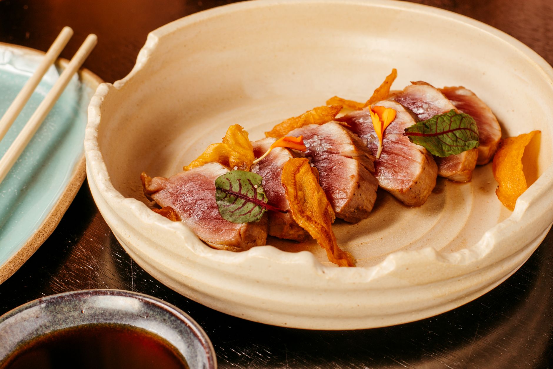 Magret de canard met honing (gebakken eendenborst)