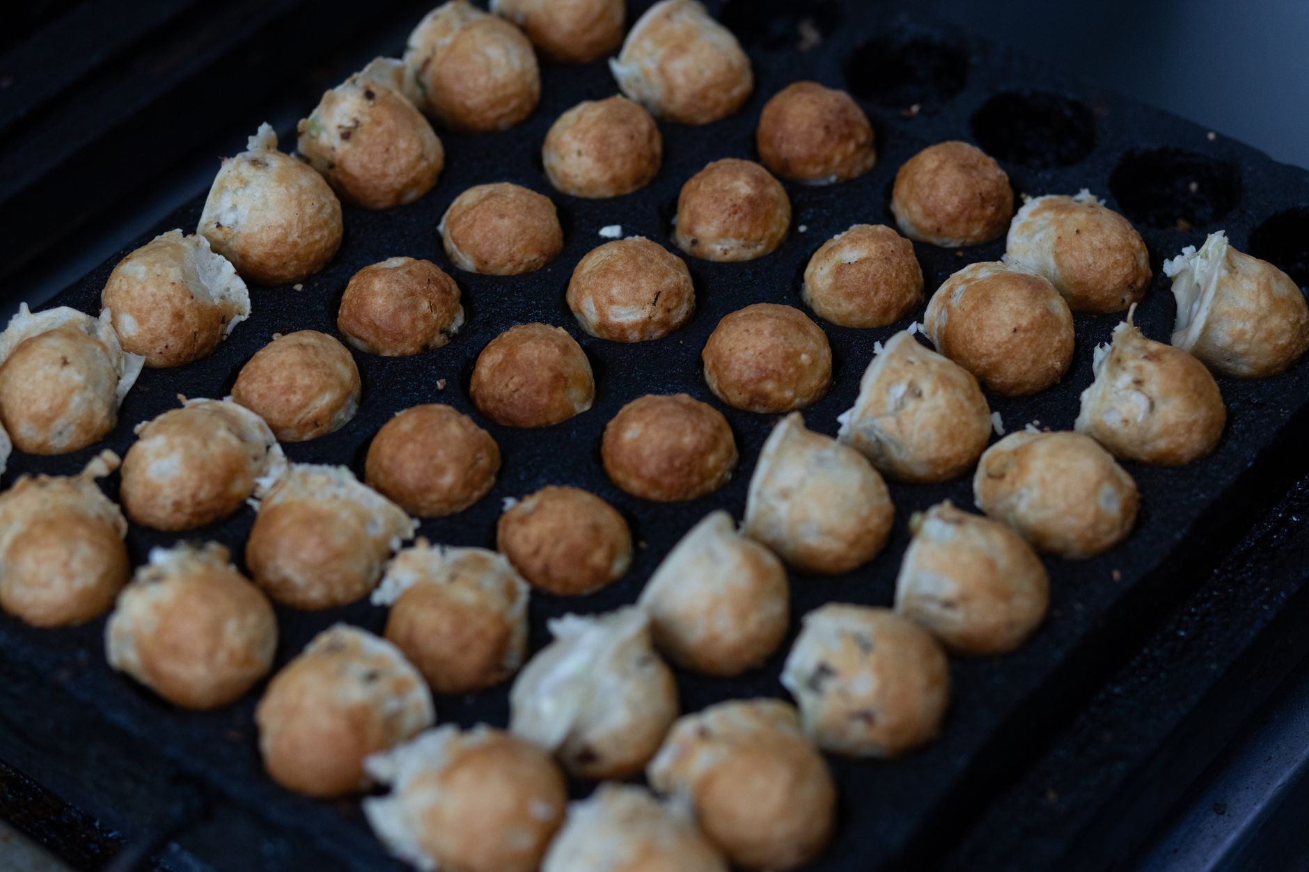 Takoyaki met bonitovlokken